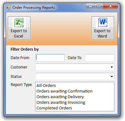 Order-Processing-Reports
